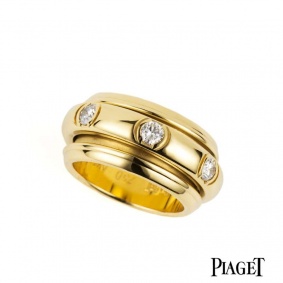 Piaget 18k Yellow Gold Diamond Possession Ring Size L